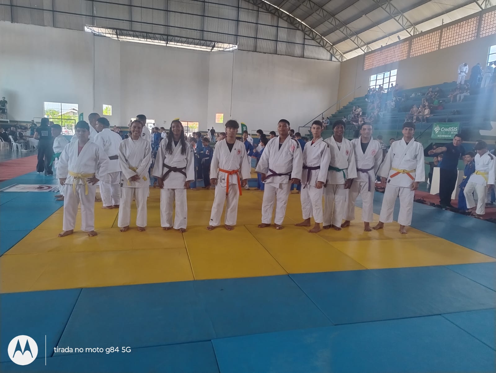 Alinhamento na Cerimônia de Abertura: David, Letícia, Kauani,Nicolas, Guilherme, Samuel, Felipe, Rennan